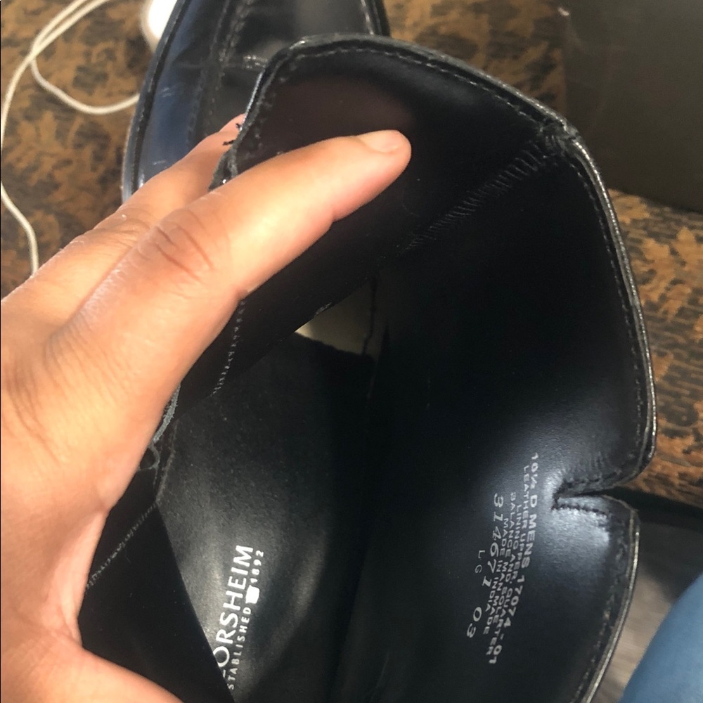 Florsheim Black Leather Zip Dress Boots - Picture 6 of 16